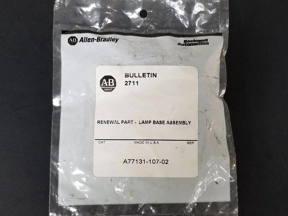 Used NEW ALLEN BRADLEY A77131-107-02 LAMP BASE ASSEMBLY A7713110702
