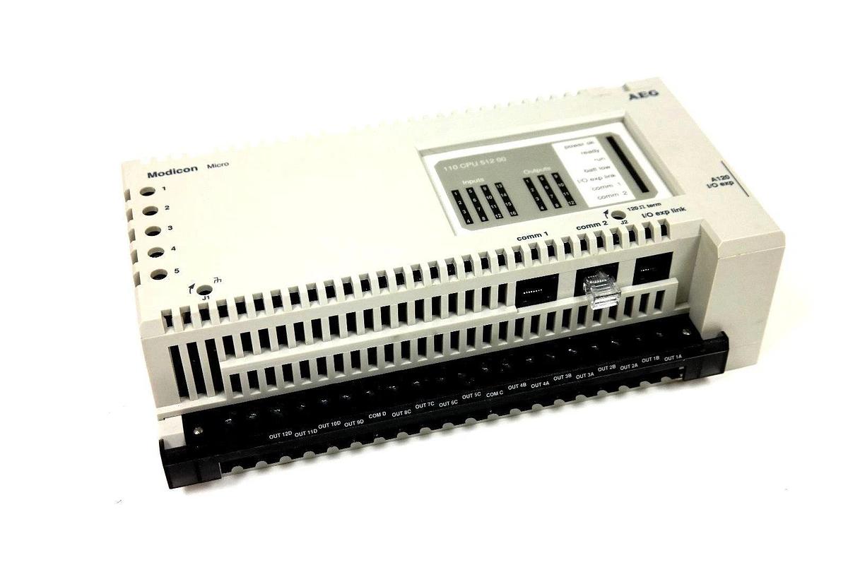 NEW MODICON 110-CPU-512-00 MICRO CPU DC PS DC IN REL 110CPU51200
