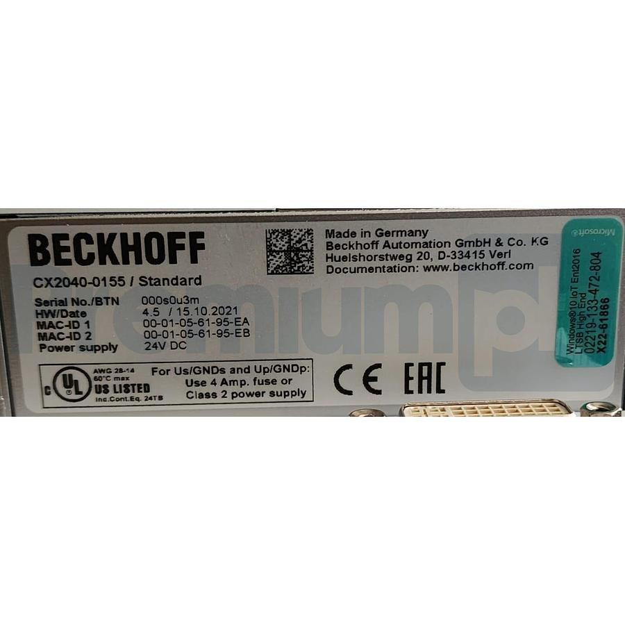 Used BECKHOFF CX2040-0155 / STANDARD CPU MODULE INTEL I7 2715QE 2.1GHz QUAD-CORE NSMP