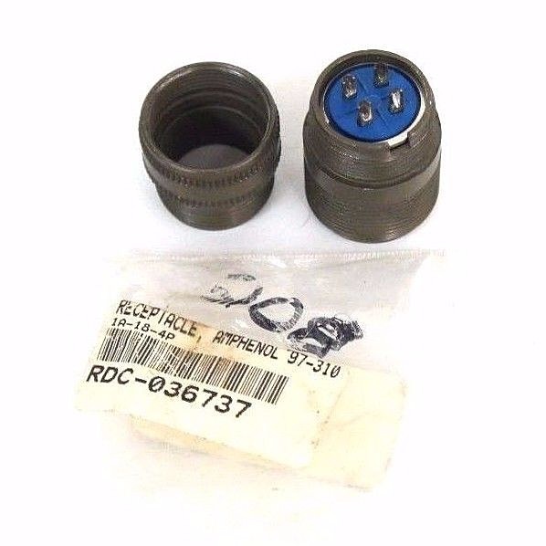 Used NEW AMPHENOL 97-310 CONNECTOR 1A-18-4P, 97310