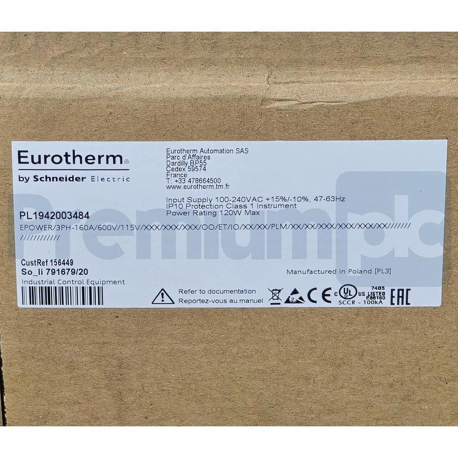 Eurotherm EPOWER/3PH-160A/600V/115V EPower SCR Power Controller 3Ph 160A 600V