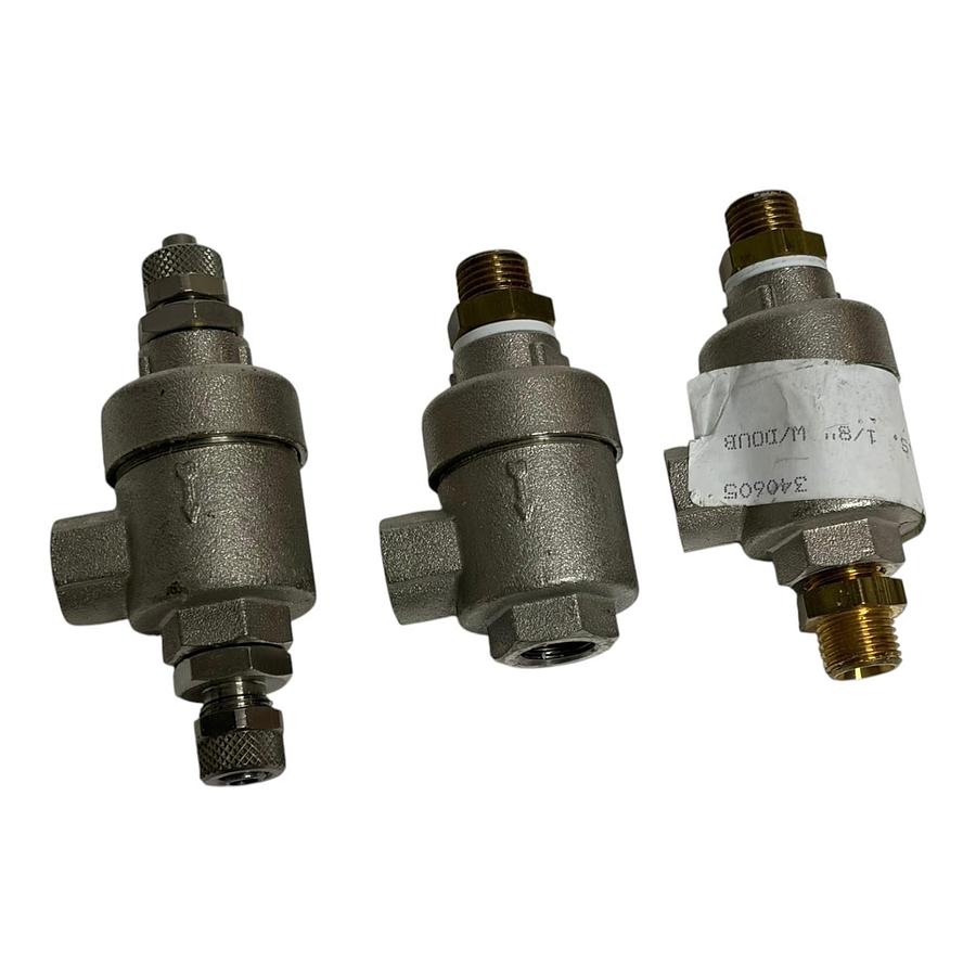New Surplus Lot of 3 Tire Changer Bead Breaker Quick Exhaust Valves 1/8" TOY 322