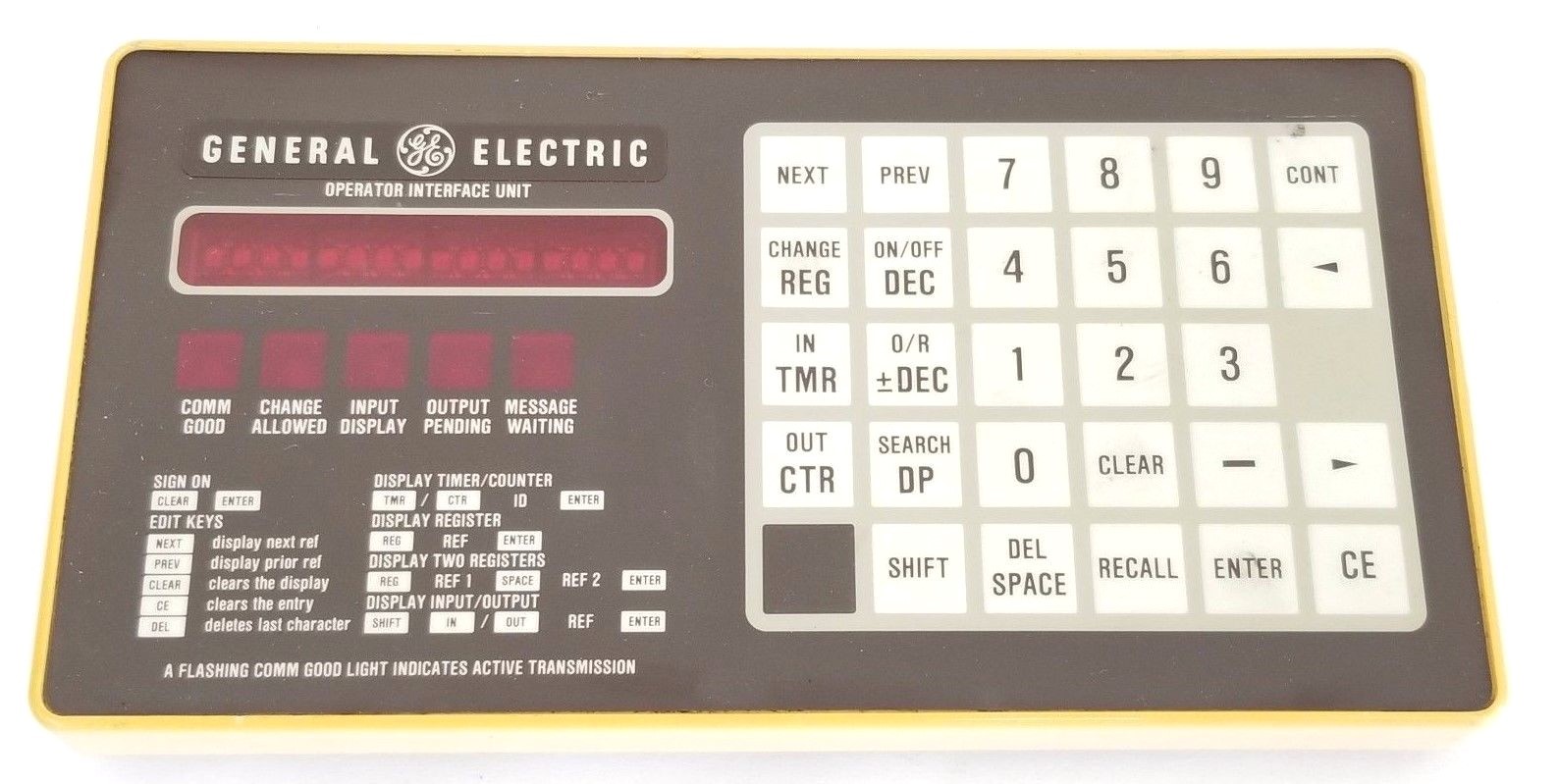 Used GE FANUC 44A720058-001 OPERATOR INTERFACE UNIT MODEL: TM77-21-005, IC600KD500B