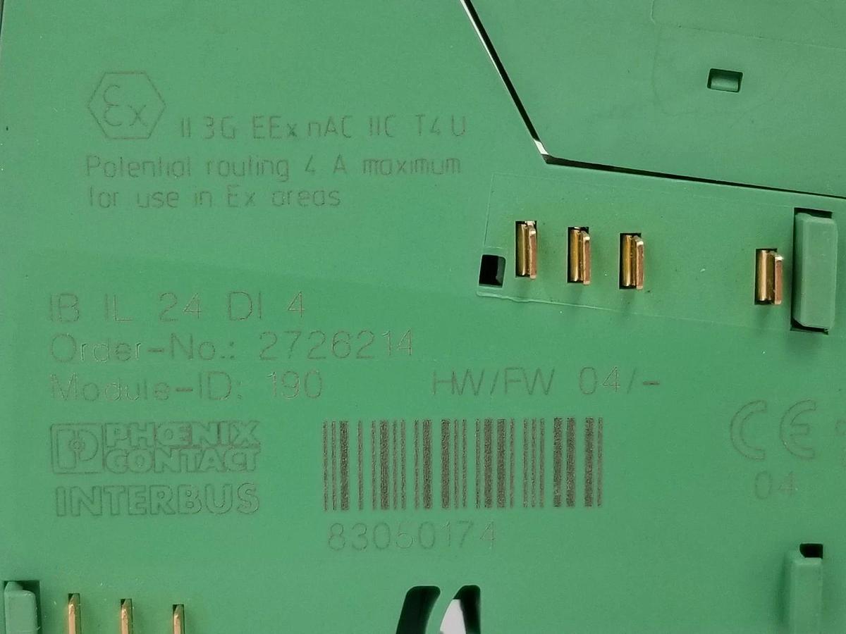 PHOENIX CONTACT IB-IL-24-DI-4 TERMINAL BLOCK 2726214 IBIL24DI4
