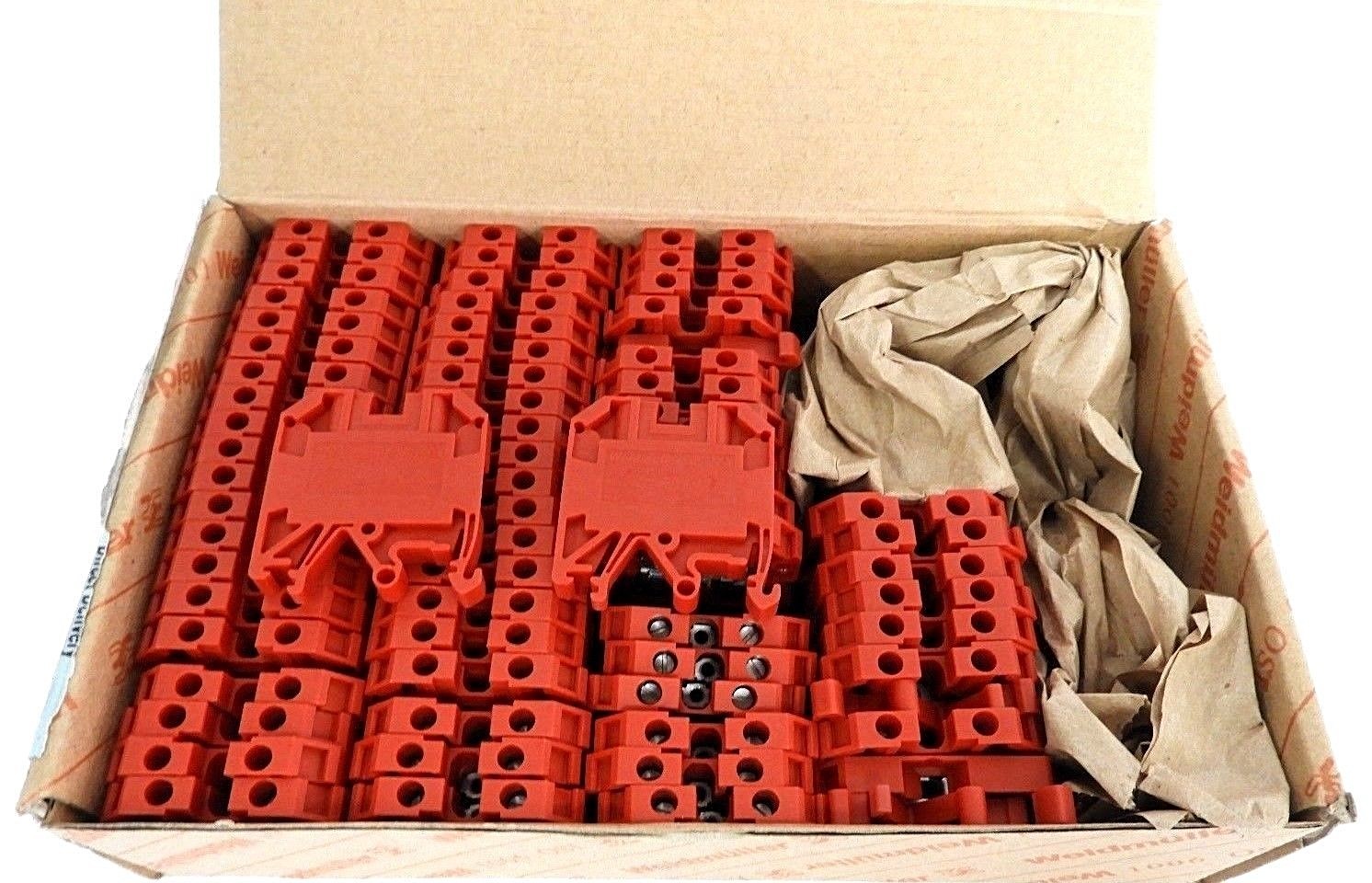 Used BOX OF 70 NEW WEIDMULLER 9129920000 SAK 4/EN RT, 600V 36A AWG 26 TO 10