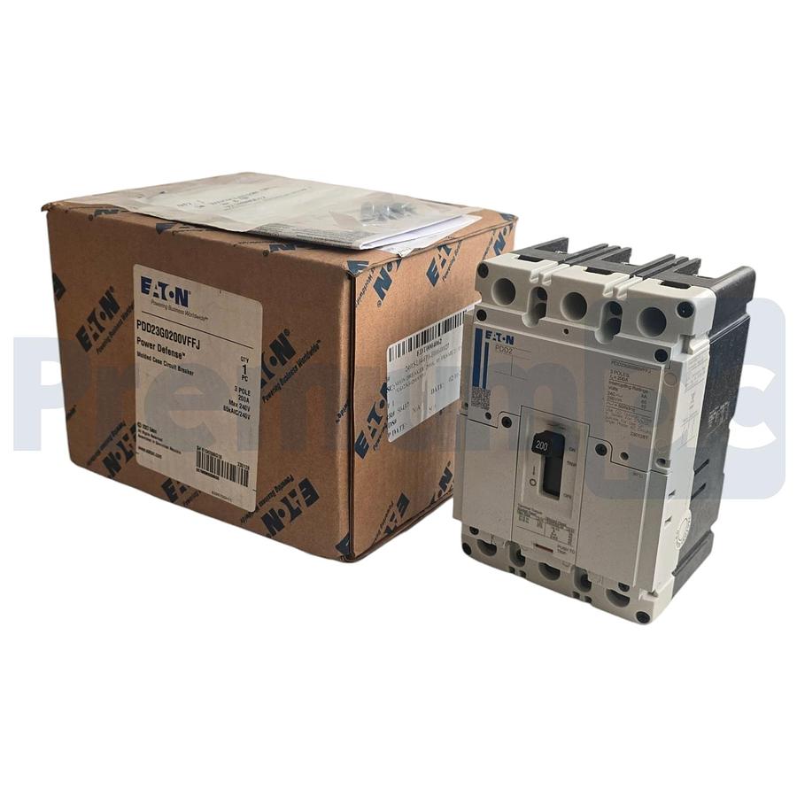 Used Eaton PDD23G0200VFFJ Power Defense 200A 3P 240V 65kAIC Circuit Breaker NSMP