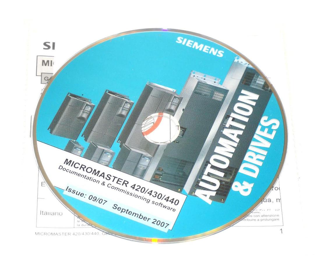 Used NEW SIEMENS A5E01045378A MICROMASTER 420/430/440 DOCUMEN./COMMISS. SOFTWARE