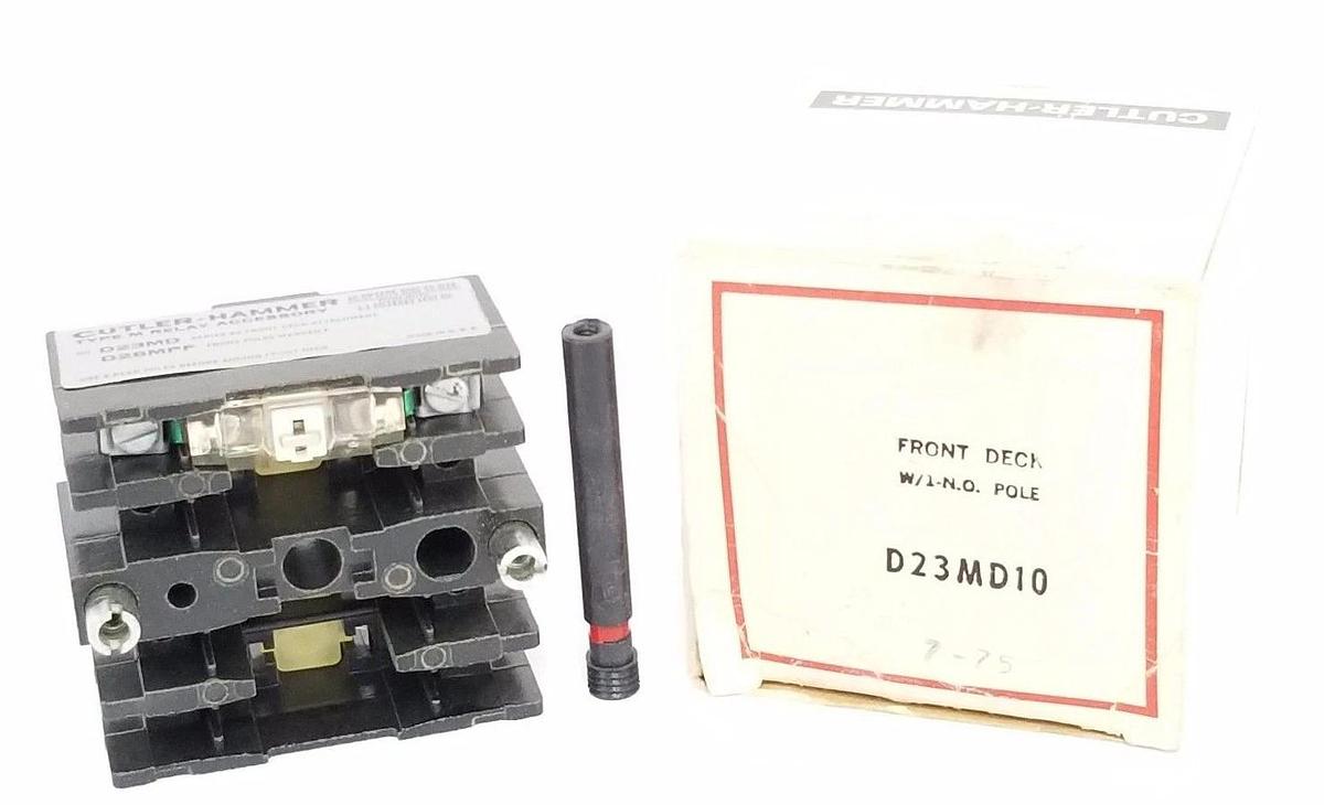 NIB EATON CUTLER-HAMMER D23MD10 FRONT DECK W/ 1-N.O. POLE