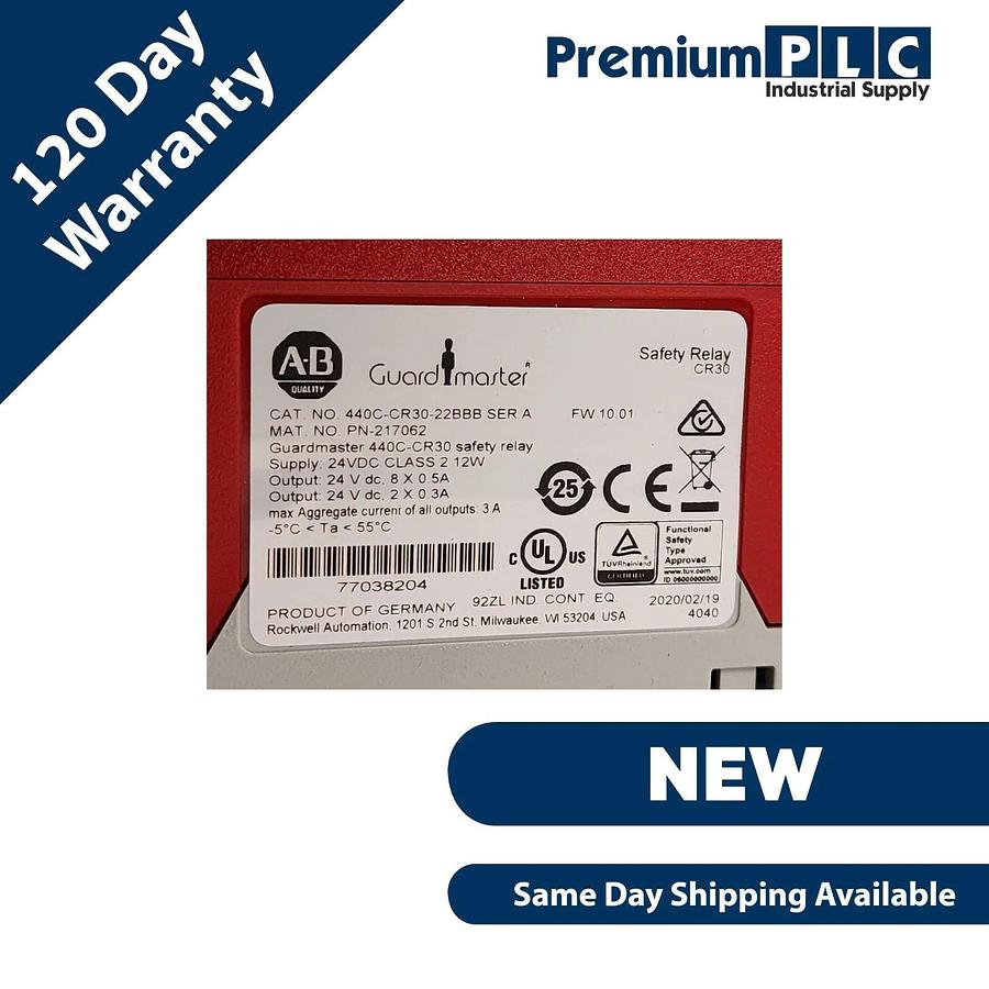 NEW ALLEN BRADLEY 440C-CR30-22BBB /A GUARDMASTER CR30 SAFETY RELAY F/W 10.01 885630966694