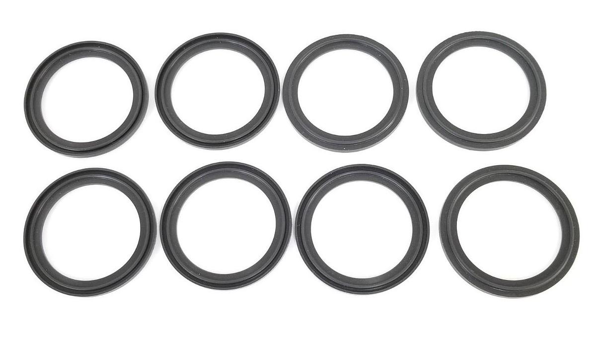 LOT OF 8 PURESERVE SYSTEMS A3 P/N: 0-40MPF-SFY FLANGED CLAMP GASKETS 2-1/2'' VIT