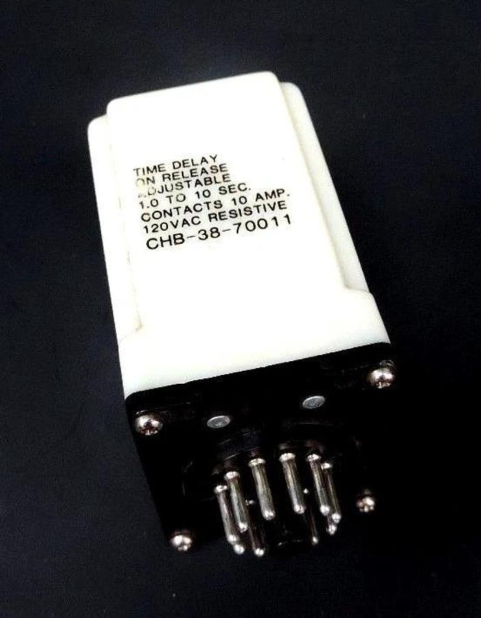 Used AMF POTTER & BRUMFIELD CHB-38-70011 TIME DELAY RELAY, 120VAC, 1.0 TO 10 SEC.