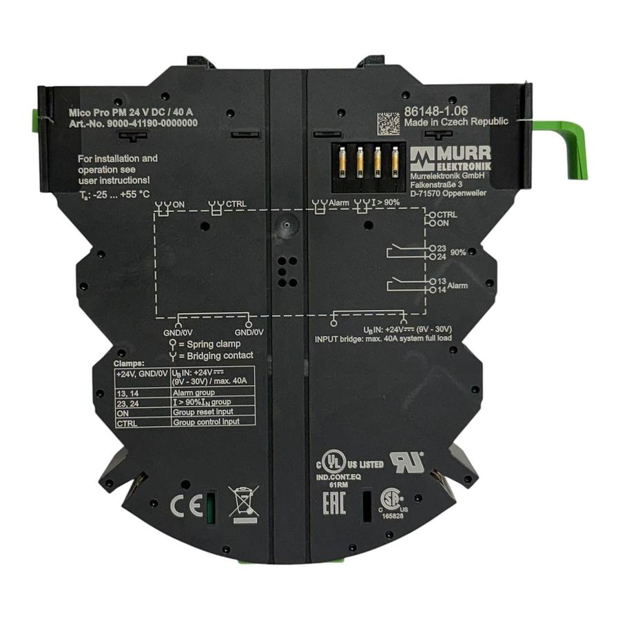 Used Murrelektronik 9000-41190-0000000 Mico Pro PM 24VDC 40A Power Module New