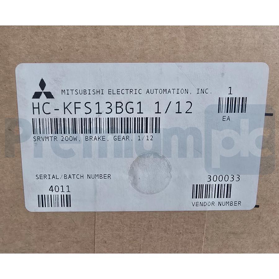 Used MITSUBISHI HC-KFS13BG1-1/12 / HC-KFS13 SERVO MOTOR 200W, BRAKE, GEAR 1/12 NSFS