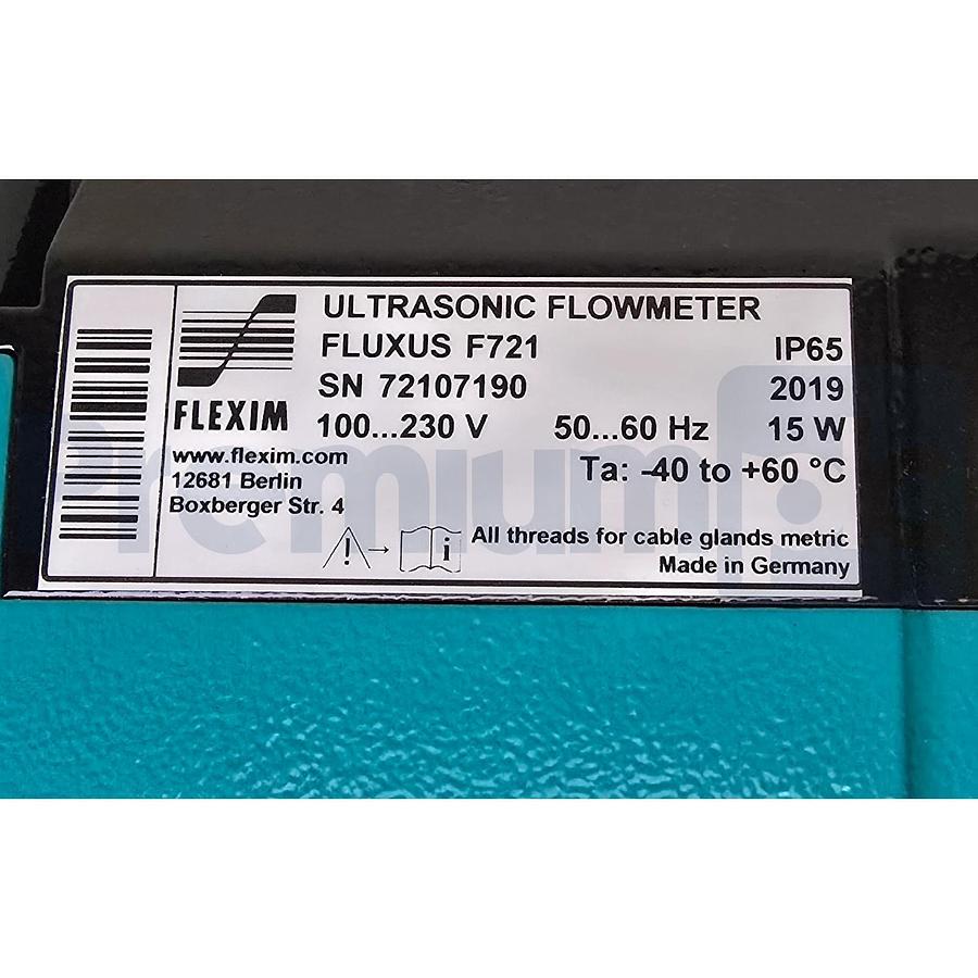 FLEXIM FLUXUS F721 ULTRASONIC FLOWMETER 2-CH TF7-F721GP-NN02A1-I2NNNND-MNNNN-EN
