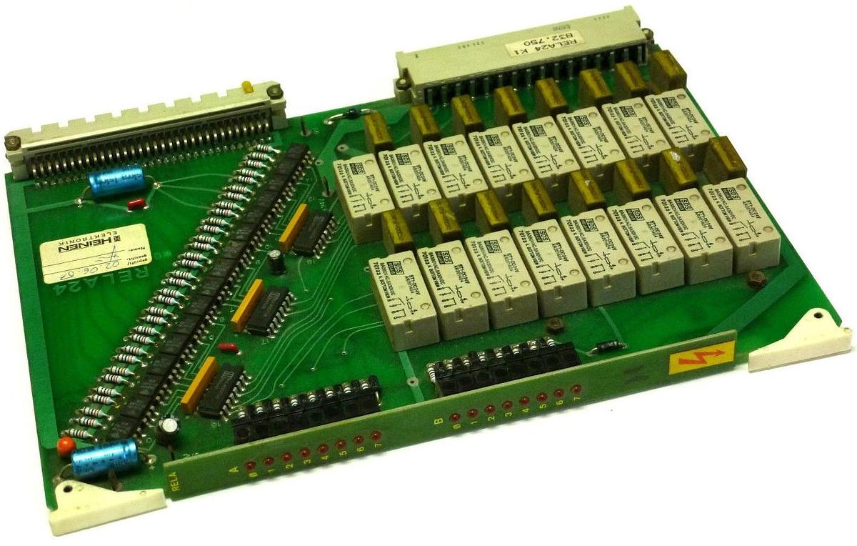 Used HEINEN ELEKTRONIK RELA24 K1 832.750 PC BOARD RELA24 60924-7.4
