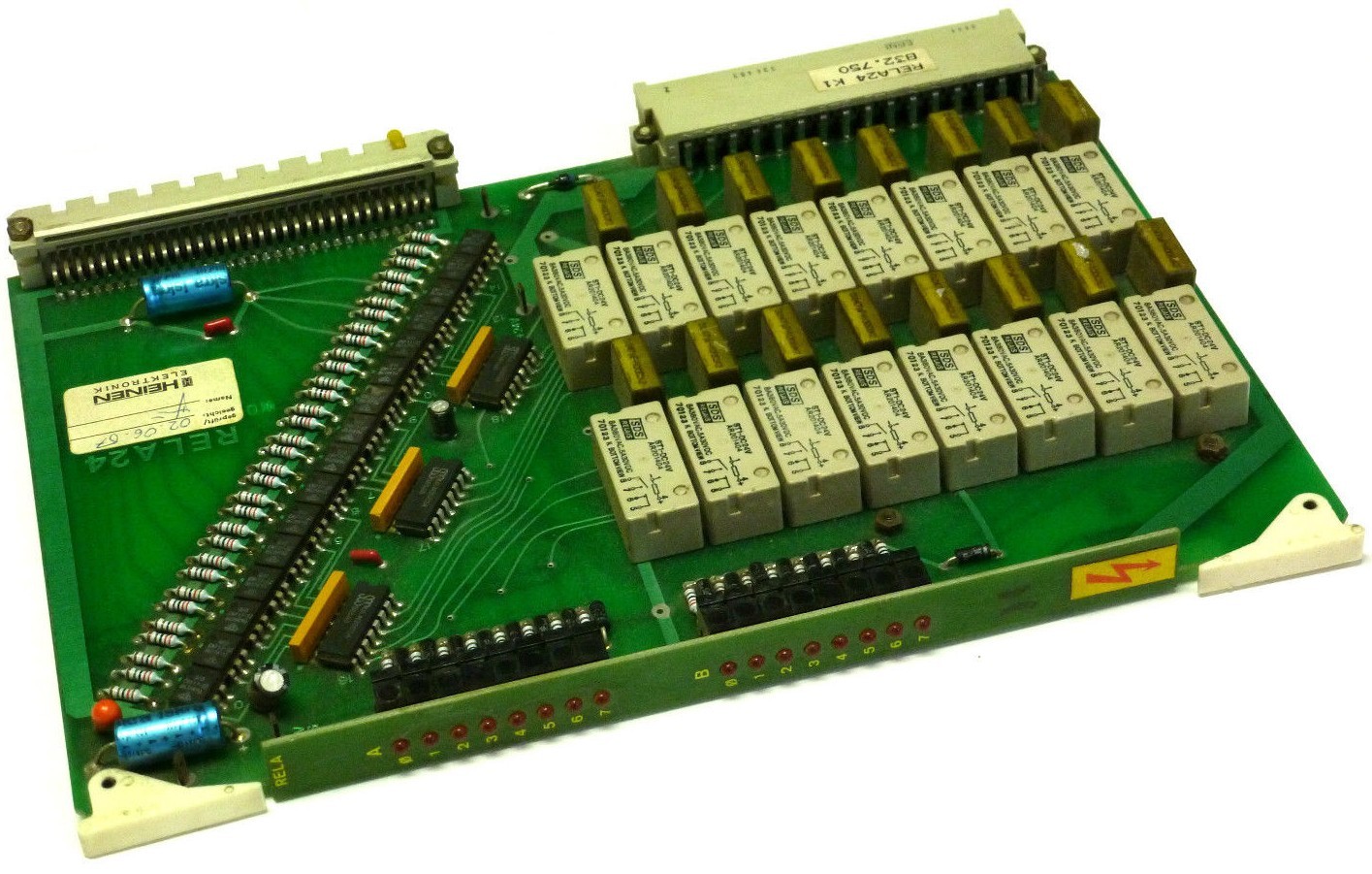 Used HEINEN ELEKTRONIK RELA24 K1 832.750 PC BOARD RELA24 60924-7.4