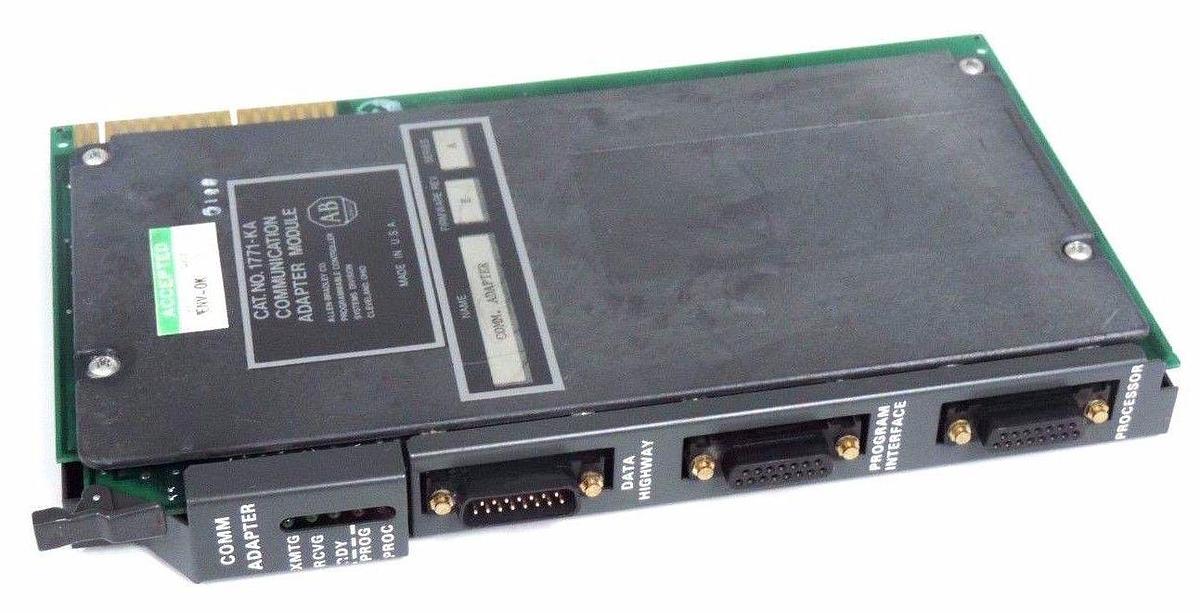 Used ALLEN BRADLEY 1771-KA COMMUNICATION ADAPTER MODULE FIRMWARE REV E SER A 1771KA