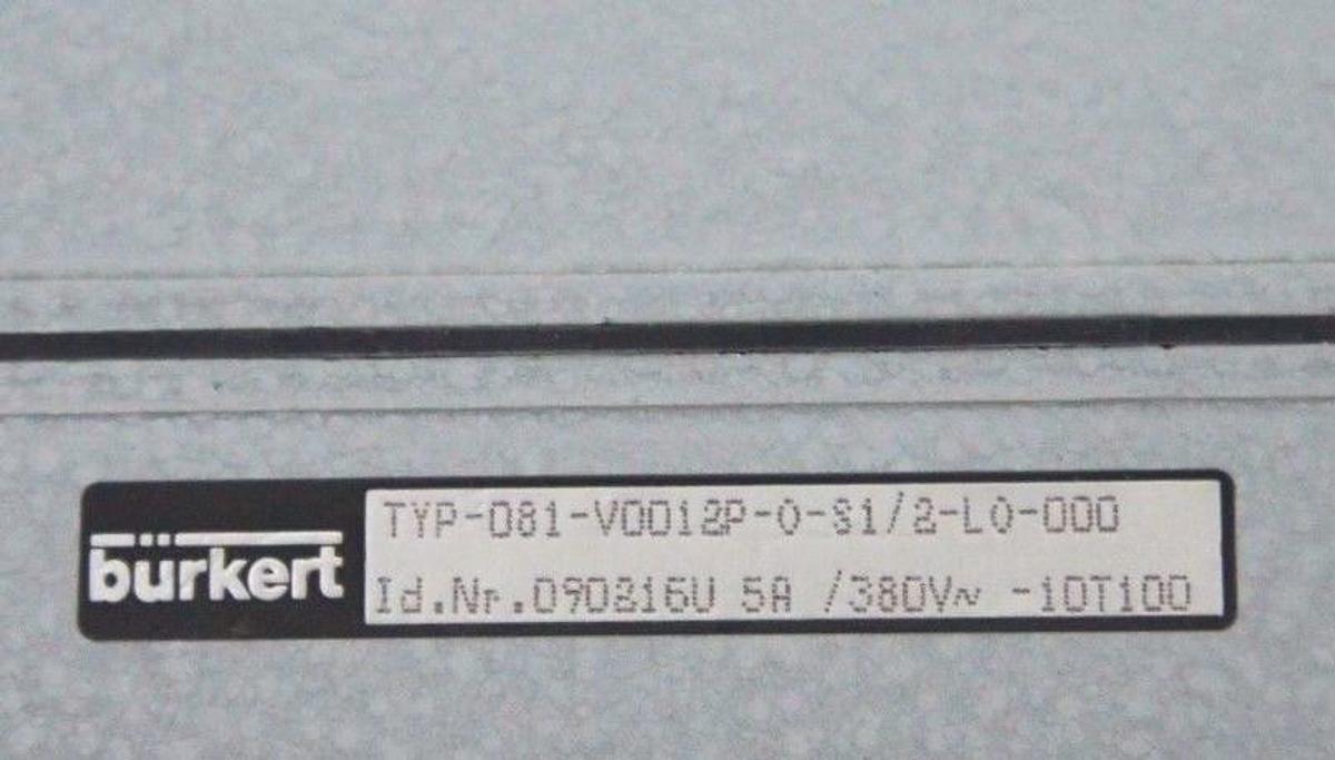 NIB BURKERT TYP-081-V0012P-0-S1/2-L0-000 THERMOSTAT 090216U, W-081-Y00-12 1/2"