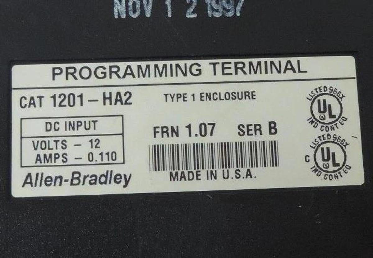 Used ALLEN BRADLEY 1305-BA04A DRIVE 380-460V SER. C W/ 1201-HA2 PROGRAMMING TERMINAL