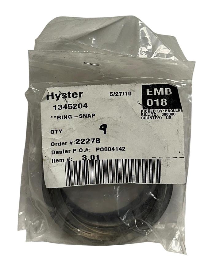 Used 9 HYSTER 1345204 / HY1345204 OEM SNAP RINGS FOR FORKLIFT NSNP