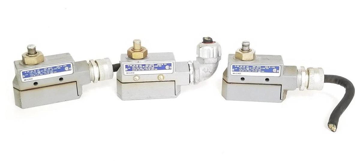 Used LOT OF 3 MICRO SWITCH BZE6-2RQ LIMIT SWITCHES BZE62RQ