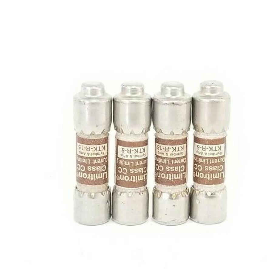 Used LOT OF 2 NEW COOPER BUSSMANN KTK-R-5 & (2) KTK-R-15 LITMITRON CLASS CC FUSES