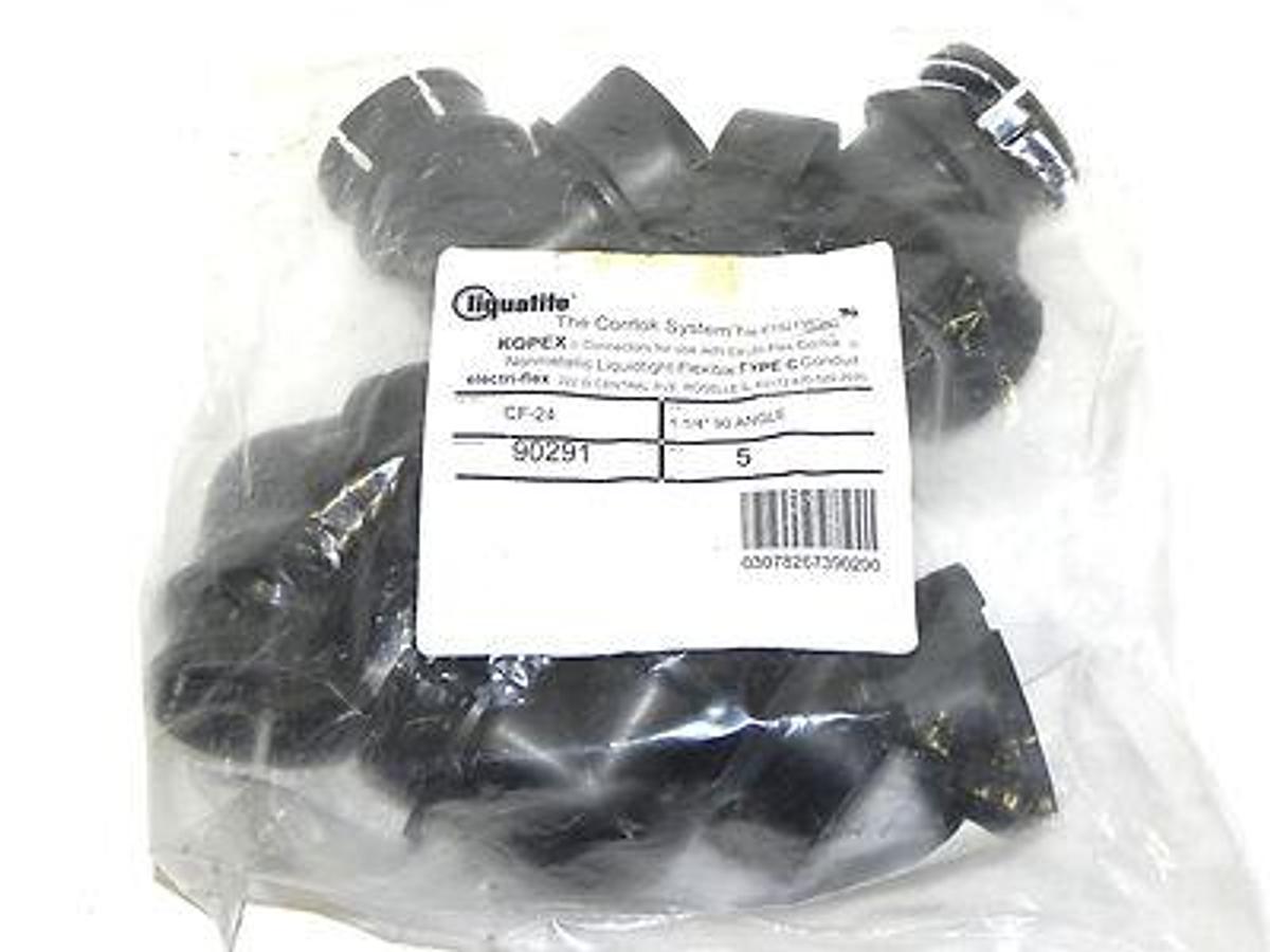 NEW LIQUATITE CF-24 KOPEX CONNECTORS ELECTRI-FLEX CORRLOK TYPE: 1.1/4'' 90 ANGLE