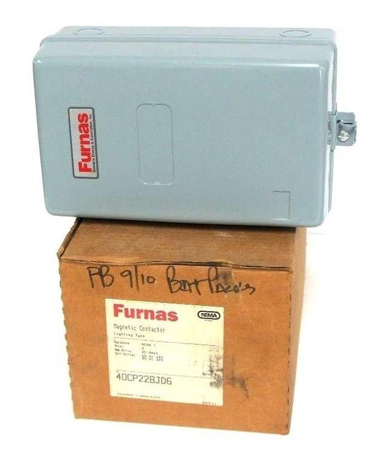 Used NIB FURNAS 40CP22BJD6 MAGNETIC CONTACTOR W/ ENCLOSURE