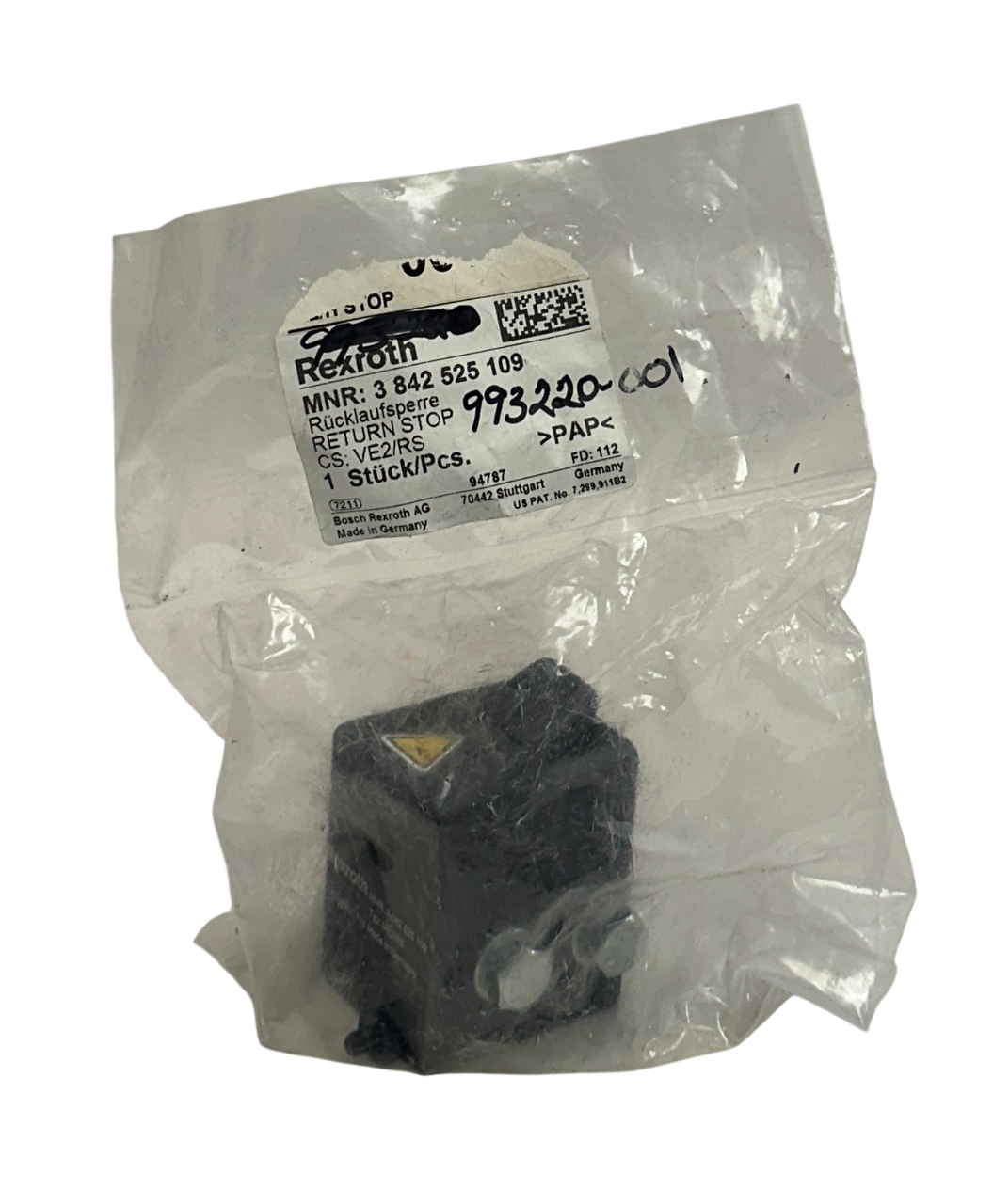 BOSCH REXROTH VE2/RS / 3842525109 PNEUMATIC RETURN STOP VE2RS OEM NSFS