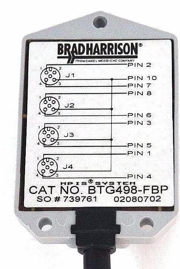 Used NEW BRAD HARRISON BTG498-FBP MULIT-PORT INTERCONNECT SYSTEM BTG498FBP