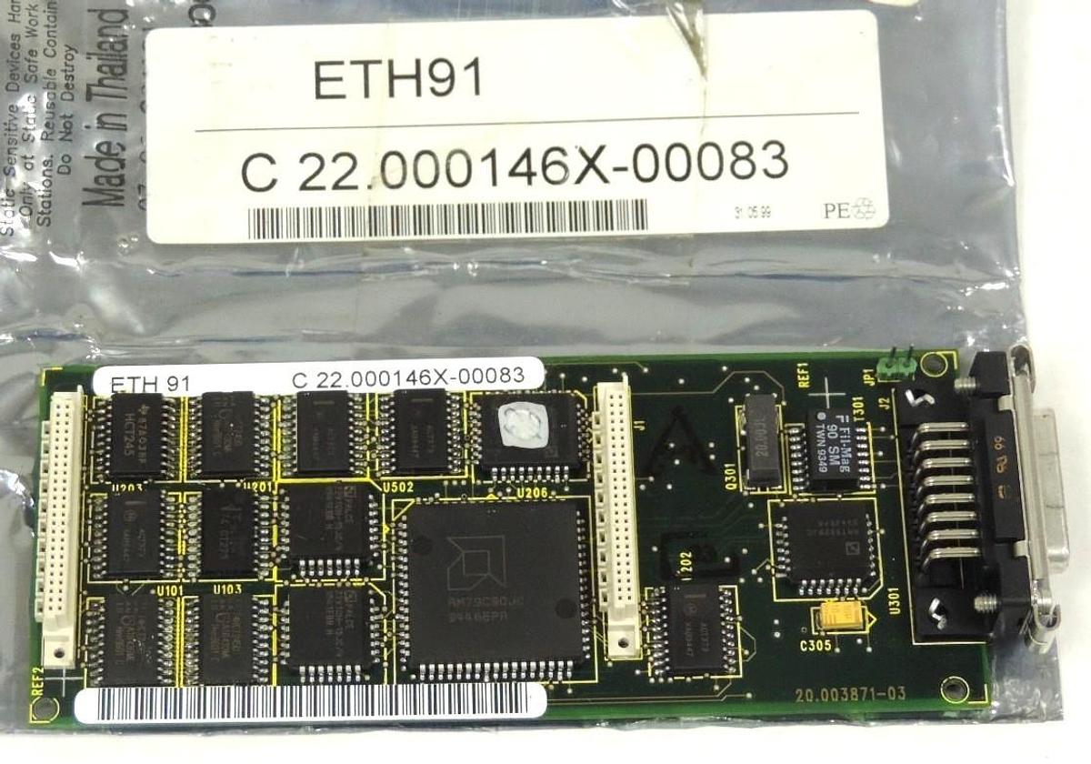 Used HELLER 22.000146 PRINTED CIRCUIT BOARD ETH91, C 22.000146X-00083, 20.003871-03