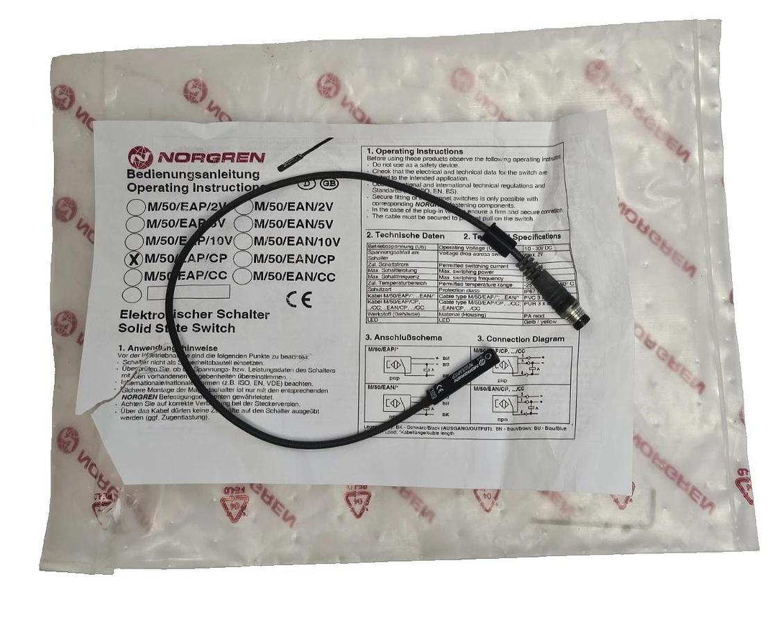 NEW NORGREN M/50/EAP/CP REED SWITCH 1/4 INCH NPT 0.3M CABLE