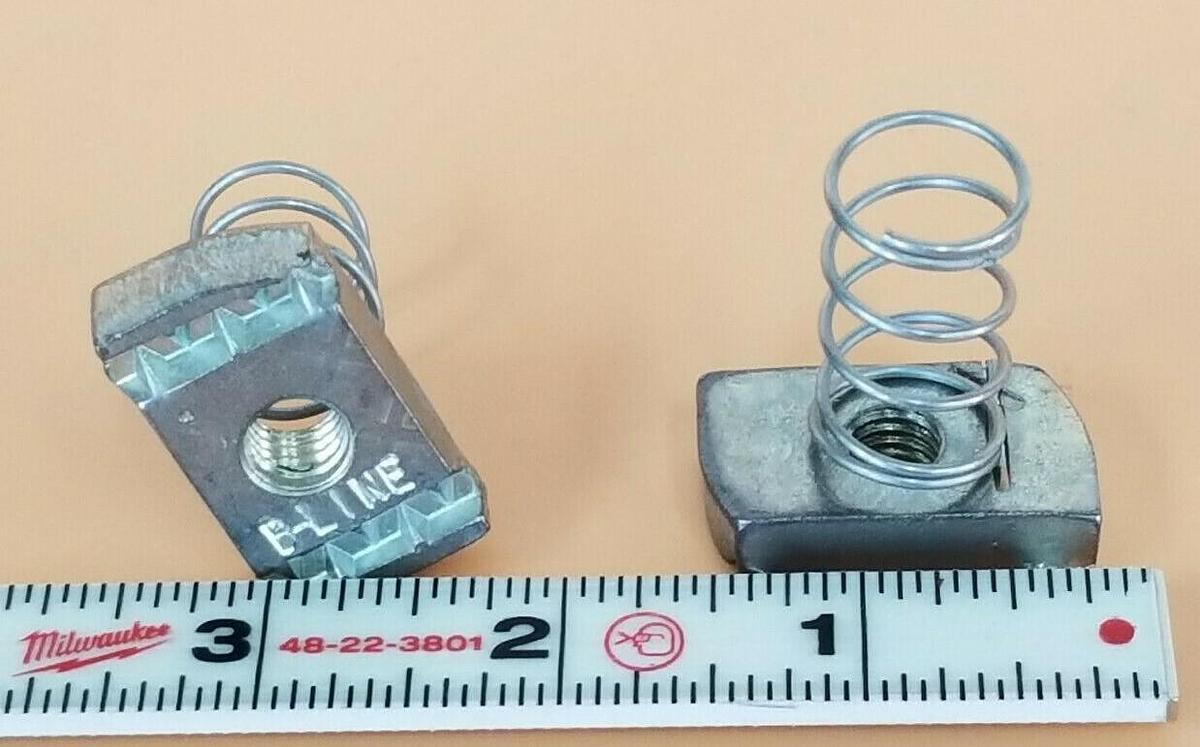 Used LOT OF 30 NEW COOPER B-LINE SPRING NUTS, 3/8"