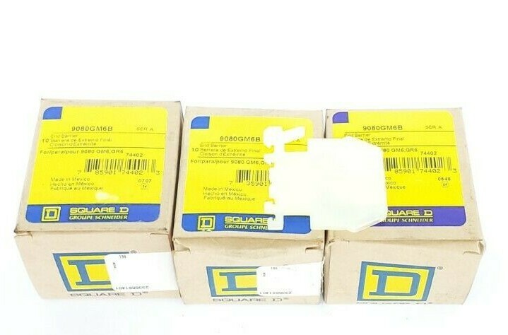 LOT OF 30 NEW SQUARE D CLASS 9080 TYPE GM-6B END BARRIERS 9080GM6B SER. A