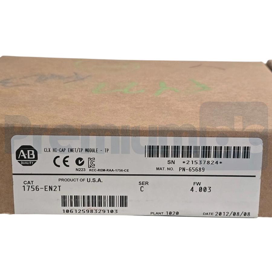Sealed Pre-Owned Allen Bradley 1756-EN2T /C ControlLogix Hi-Cap ENet/IP Module