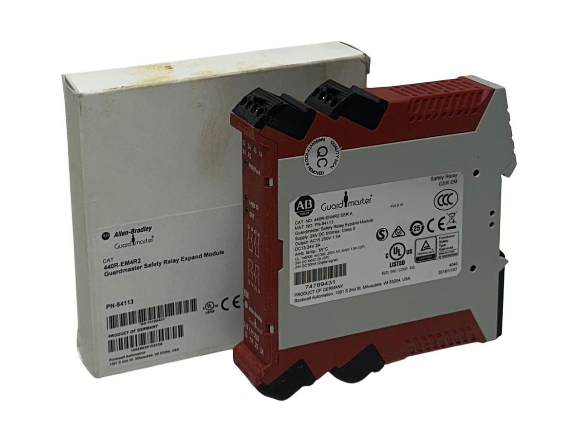 ALLEN BRADLEY 440R-EM4R2 /A Guardmaster SAFETY RELAY EXPANSION MODULE GSREM NSMP