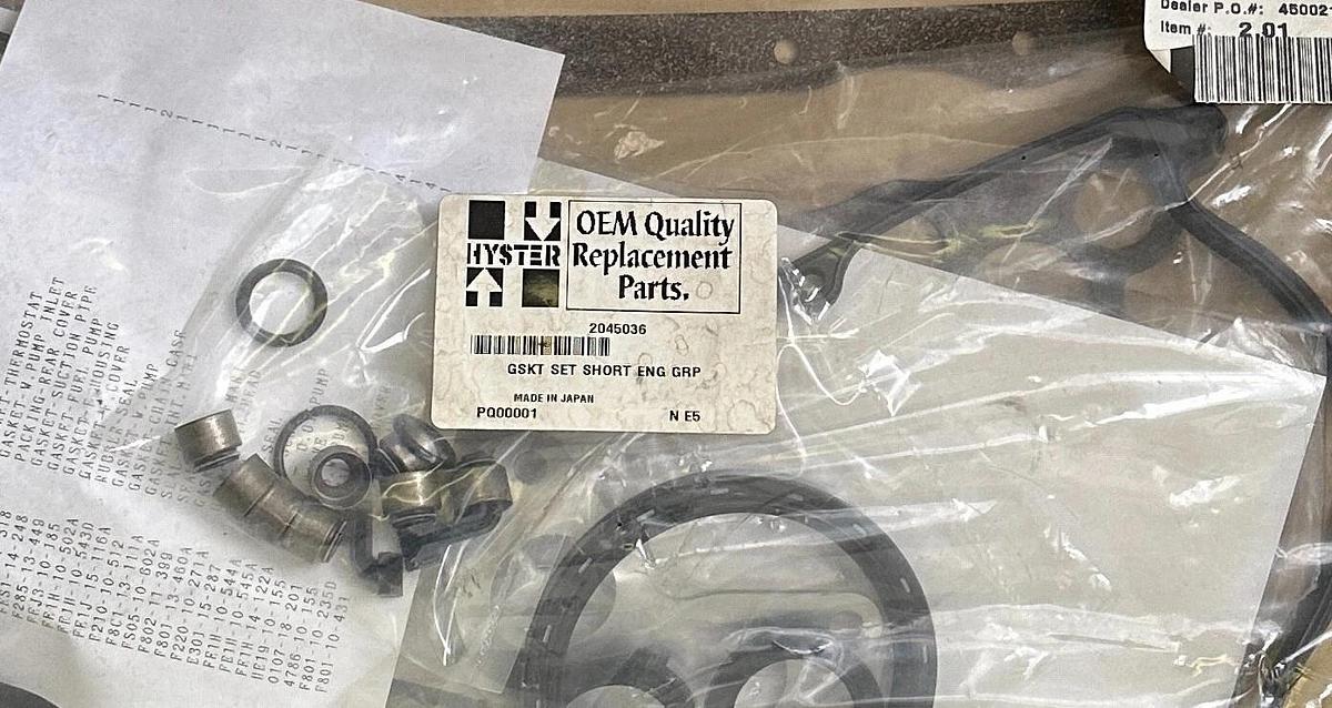 Used NEW HYSTER 2045036 GASKET SET SHORT ENG GRP OEM FOR FORKLIFT ENGINE HY2045036