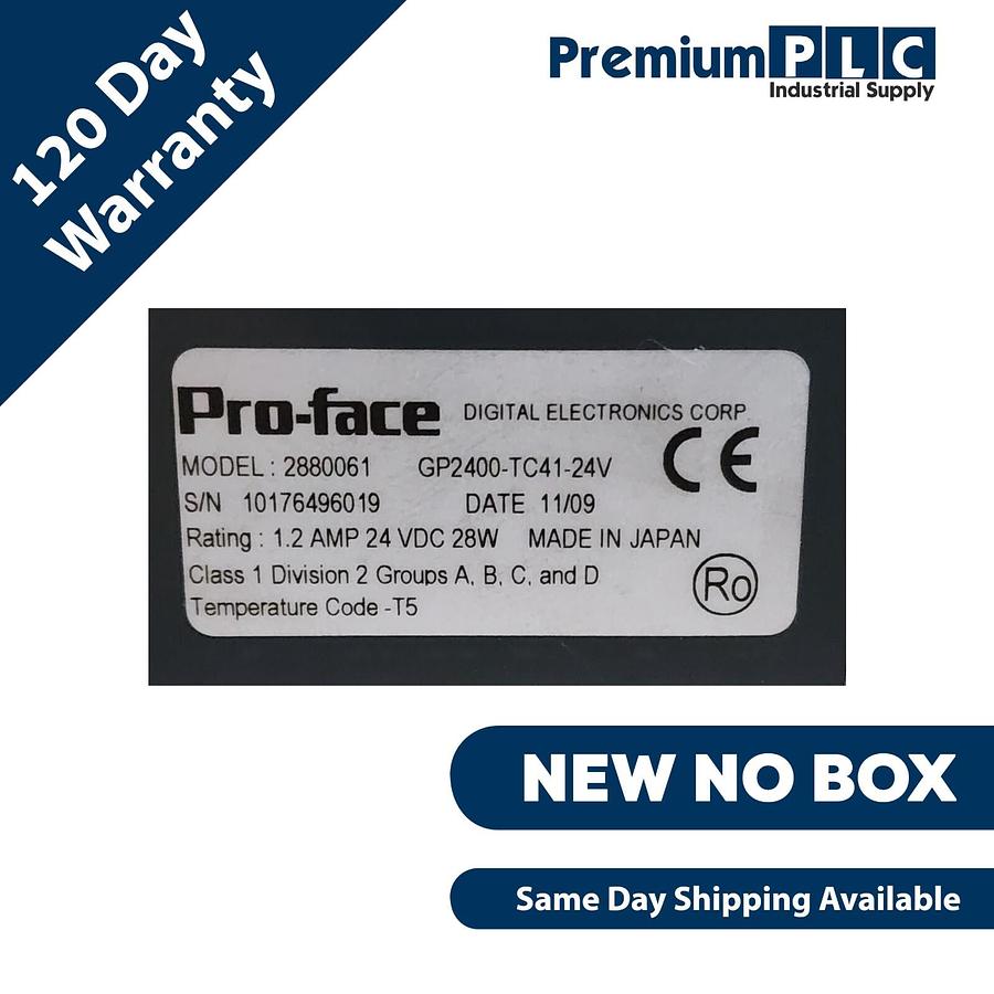 Used NEW PRO-FACE GP2400-TC41-24V / 2880061 GP2000 SER TOUCH OPERATOR INTERFACE 7.4''