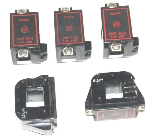 Used LOT OF 5 ALLEN BRADLEY 85A86 COILS 120V 60HZ, 110V 50HZ