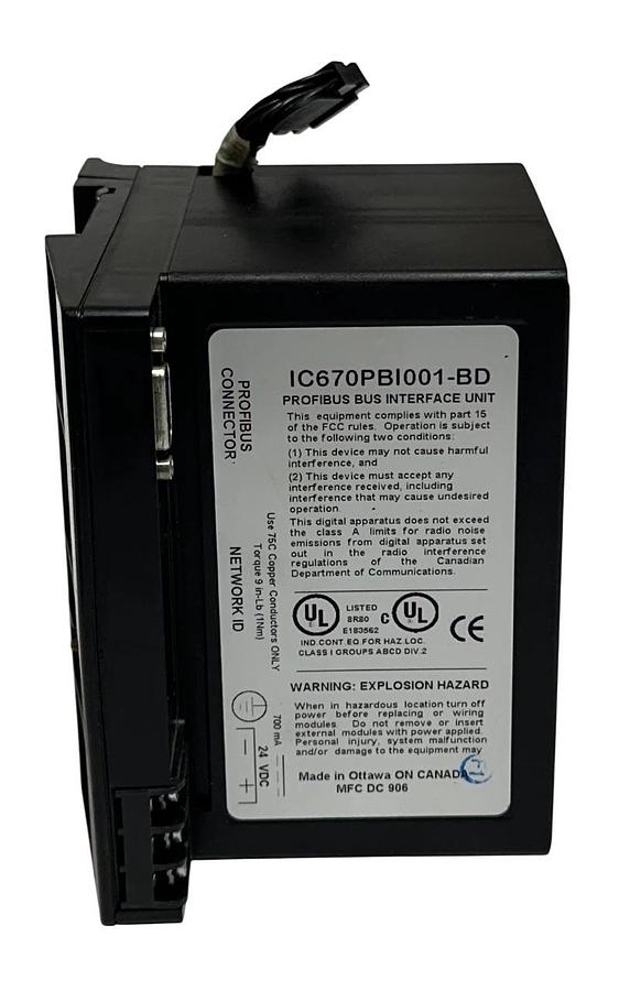 Used GE FANUC IC670PBI001-BD / IC670PBI001 PROFIBUS BUS INTERFACE UNIT 24VDC USNP