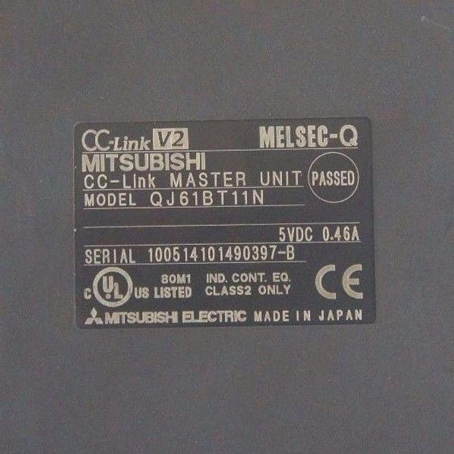 Used MITSUBISHI QJ61BT11N CC-LINK MASTER UNIT 5VDC, 0.46A, MELSEC-Q