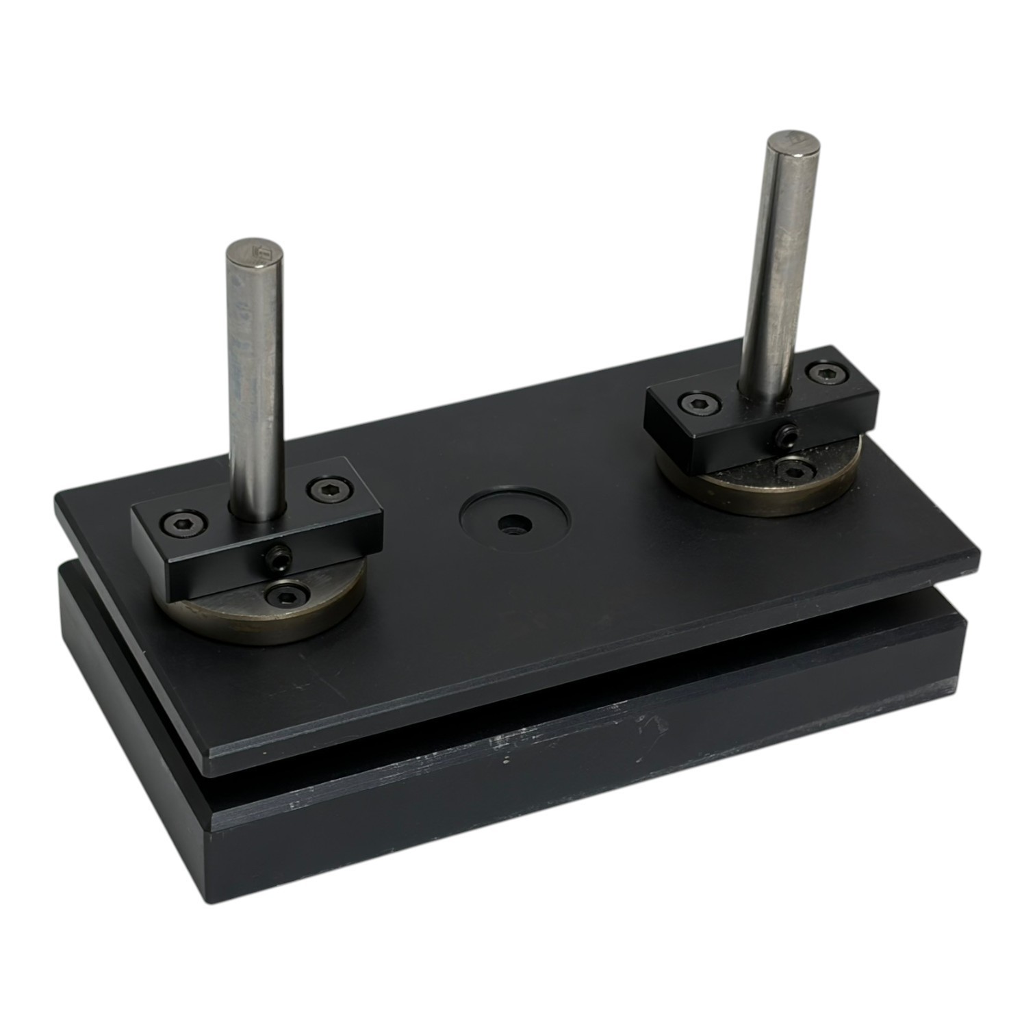 Used Custom Parallel Die Guide Fixture Compression Tensile Test Stand Base NO CELL