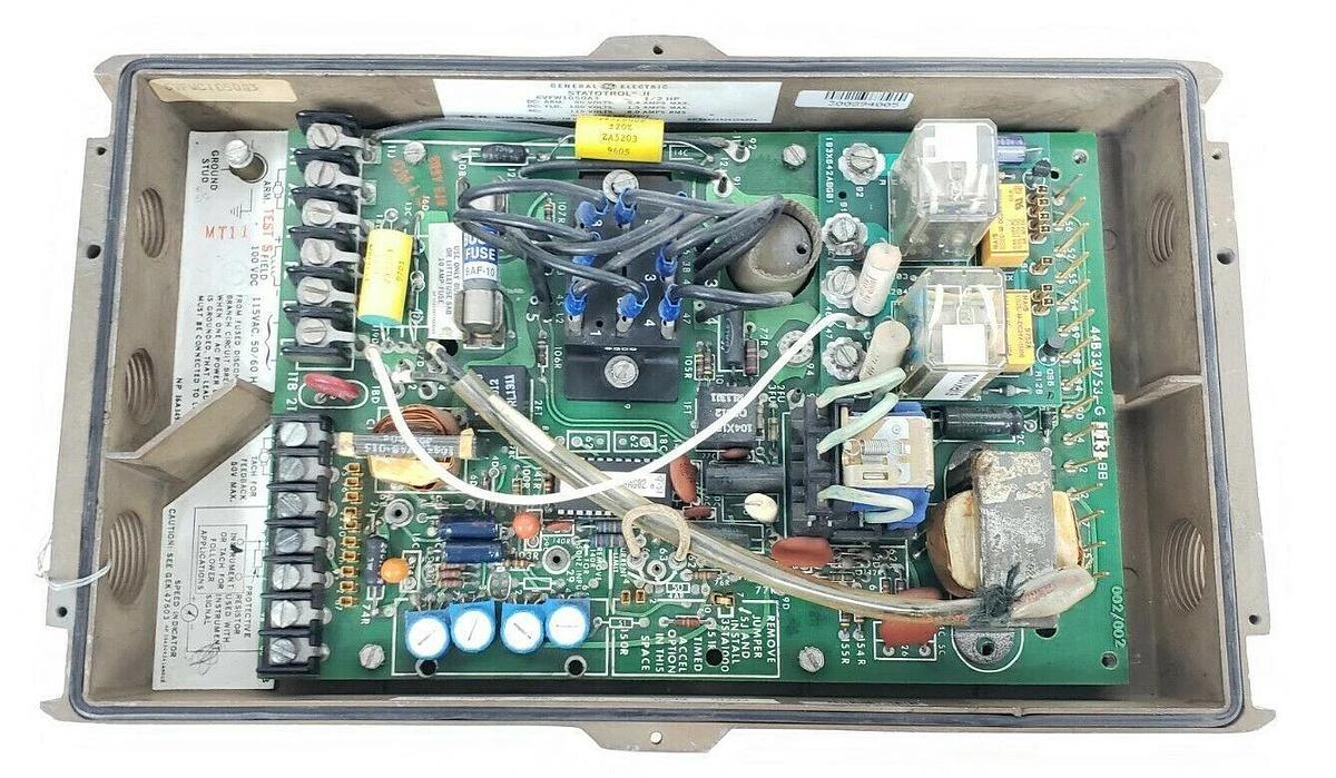 Used GE 6VFW1050A3 STATOTROL II DRIVE 6VFWC1050A3 44B331753-G113 1/2HP (INCOMPLETE)