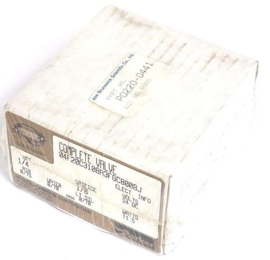Used NIB PARKER 04F20C3108A3FGC8008J SOLENOID VALVE 1/4NPT 1/8 ORIFICE 24V PO220-0441
