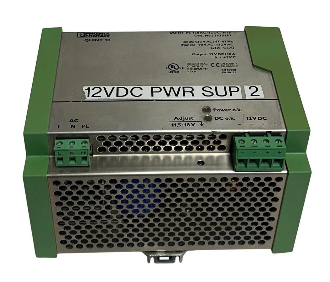Used PHOENIX CONTACT QUINT PS-120AC/12DC/10/F / 2938167 POWER SUPPLY 78-104-7300 USNP