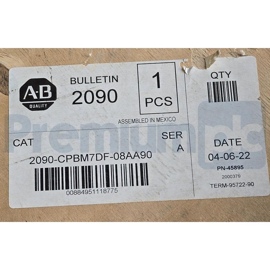 Used Allen Bradley 2090-CPBM7DF-08AA90 /A MP Motor Power w/Brake Wires Cable (read)