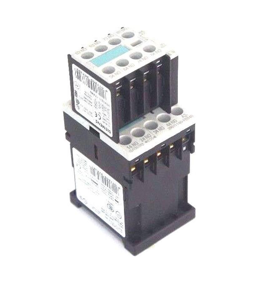Used SIEMENS 3RH1140-1BB40 CONTACTOR W/ 3RH1911-1FA40 AND W/ 3RT1916-1EH00