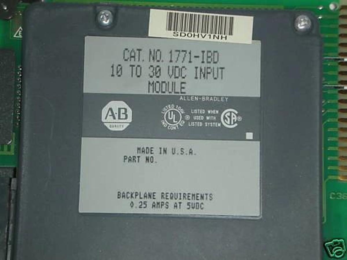 Used ALLEN BRADLEY 1771-IBD 10 TO 30VDC INPUT MODULE, 1771IBD