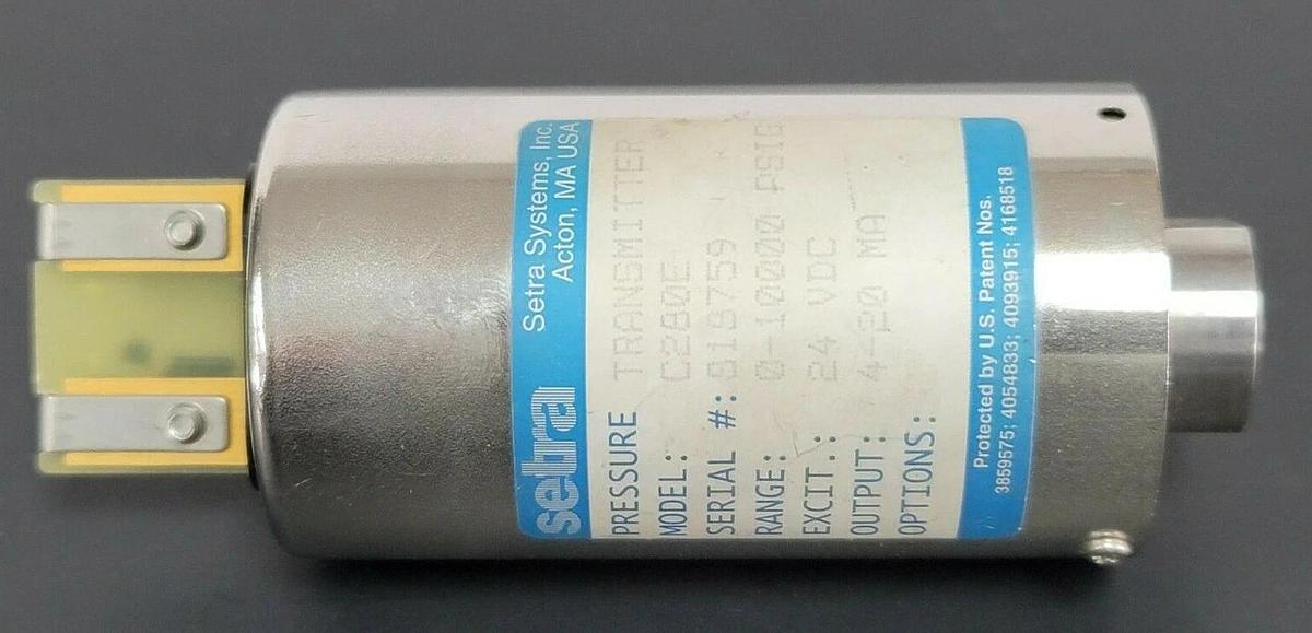 Used SETRA C280E PRESSURE TRANSMITTER 0-10000 PSIG 24VDC 4-20MA