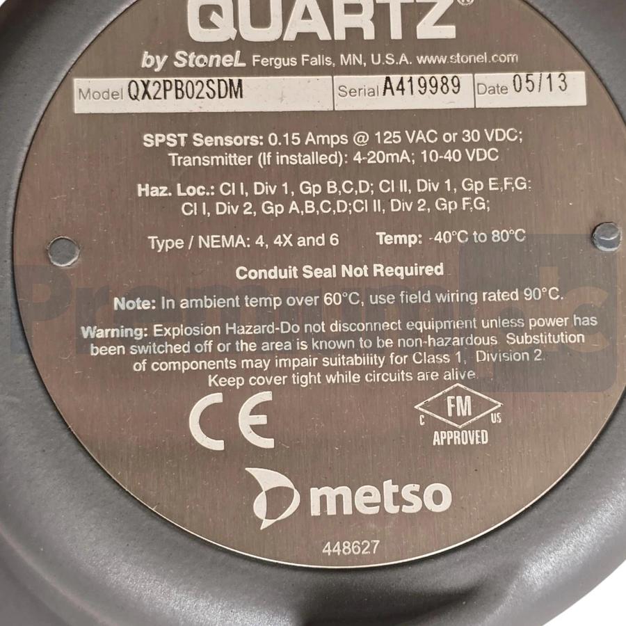 StoneL Metso QX2PB02SDM Quartz EXP Valve Position Monitor & Switch SPST 4-20mA